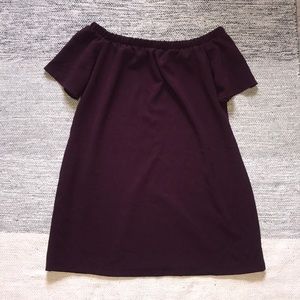 Boohoo off the shoulder dress